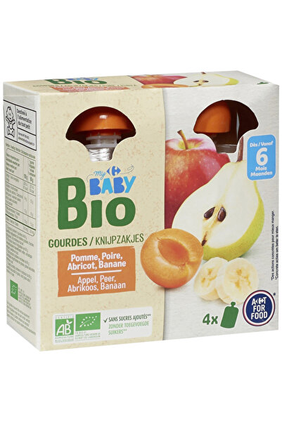 Crf Mybbio Piure cu mere, pere, caise pentru bebelusi Carrefour My Baby Bio, ...