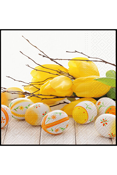 Herlitz Pachet 20 servetele Paste Herlitz, model oua si flori, 3 straturi, 33...