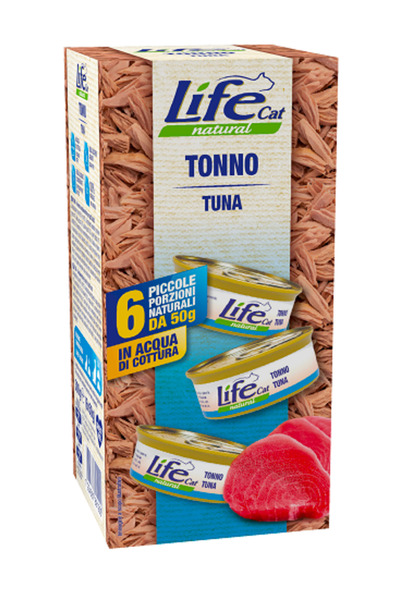 Life Cat Hrana umeda pentru pisici Life Cat, cu ton, 6buc x 50g