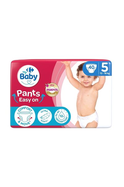 Carrefour Baby Scutece Carrefour Baby Pants easy on, marimea 5 12-18kg, 40 sc...