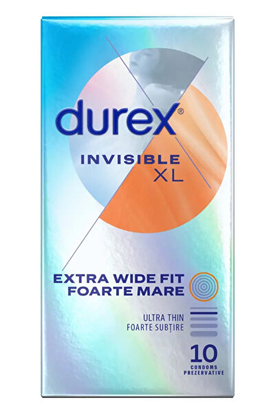 Durex Invisible XL Condoms, 10 pieces