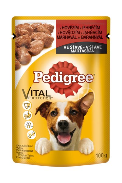 Pedigree Hrana umeda pentru caini adulti cu vita si miel, 100 g