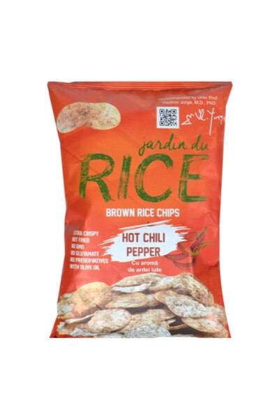 Jardin Du Chipsuri din orez brun Jardin du Rice cu ardei iute, 50 g