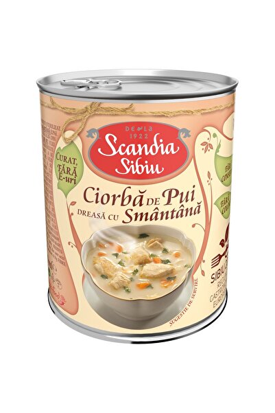Scandia Sibiu chicken soup dressed with sour cream, 400g
