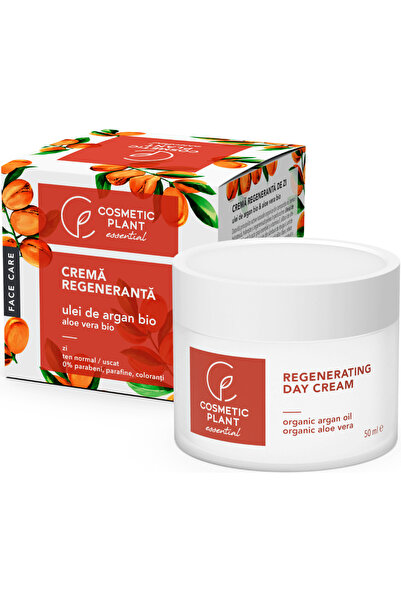 Cosm.Plant Crema regeneranta de zi cu ulei de argan bio si extract bio de alo...