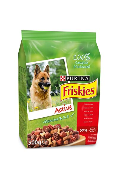 Friskies Hrana uscata pentru caini adulti Active, mix de carne, 0.5 kg