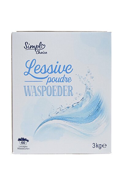 Simpl Automatic powder detergent, 60 washes, 3kg,