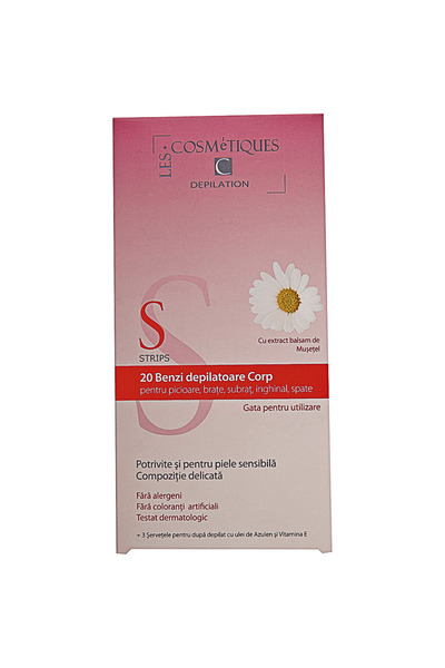 Les Cosmet Body hair removal strips, Les Cosmetiques, 20 pieces