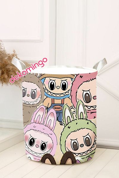 dekomingo Mixed Labubu Patterned Children's Toy Basket