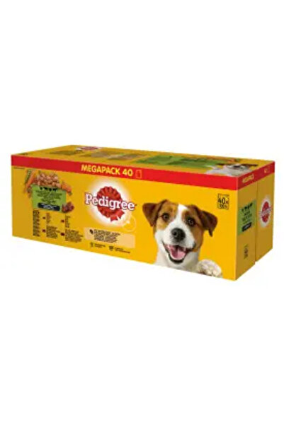 Pedigree Wet food for adult dogs, sachets, 40x100 g