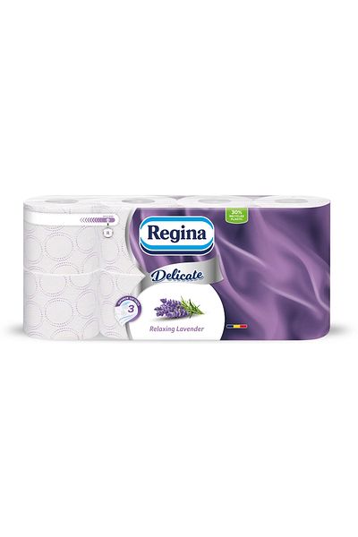 Regina Delicate Lavender toilet paper 8 rolls 3 ply