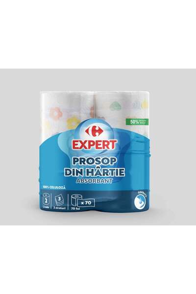 Carrefour Expert Carrefour Expert kitchen towels, 2 rolls, 3 layers