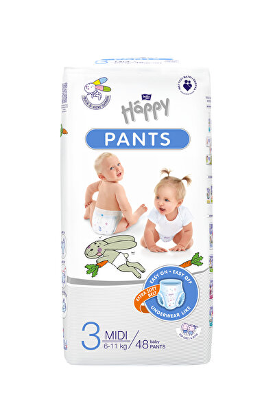 Happy Scutece chilotel Pants Midi pachet 48 bucati