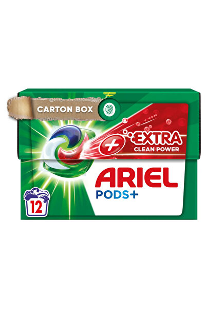 Ariel Detergent capsule All in One PODS Plus Extra Clean Power, 12 bucati