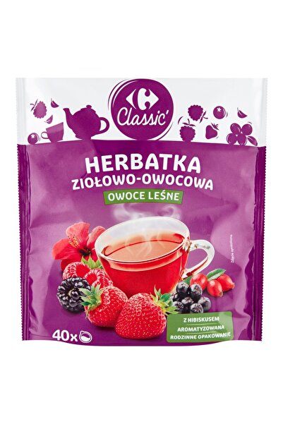 Carrefour Classic Ceai Carrefour Classic cu fructe de padure si plante 40 pli...