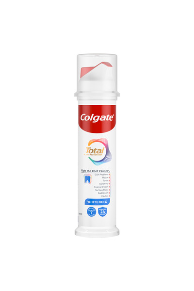 Colgate Pasta de dinti Active Total Whitening Pump, 100 ml