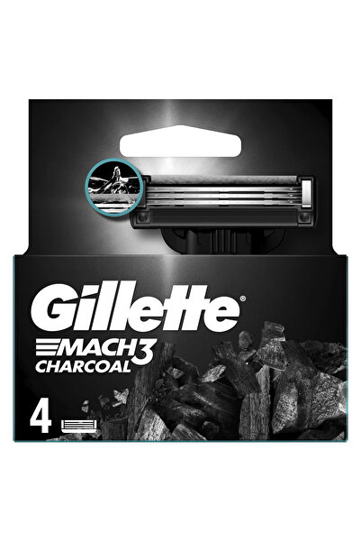 Gillette Rezerve aparat de ras Mach3 Charcoal, 4 buc