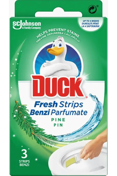 DUCK Benzi parfumate pentru wc Pin, 3 benzi