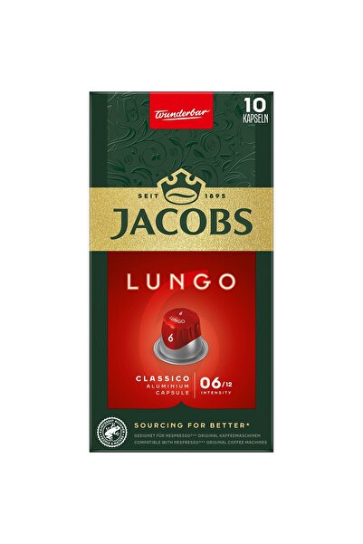 Jacobs Capsule cafea Lungo Classico 6, compatibile Nespresso, 10 capsule, 52g