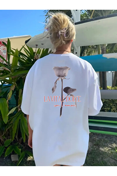 Aether تي شيرت مطبوع بأكمام قصيرة ومقاس كبير ممتاز