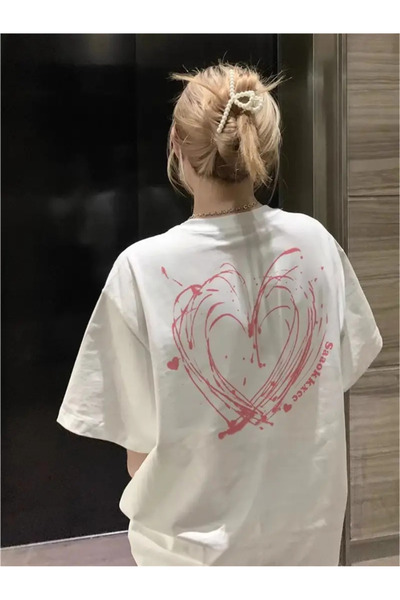 Aether تي شيرت مطبوع بأكمام قصيرة ومقاس كبير ممتاز