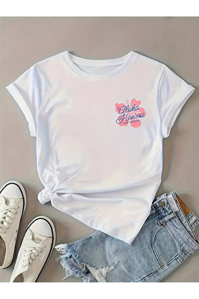 Aether تي شيرت مطبوع بأكمام قصيرة ومقاس كبير ممتاز