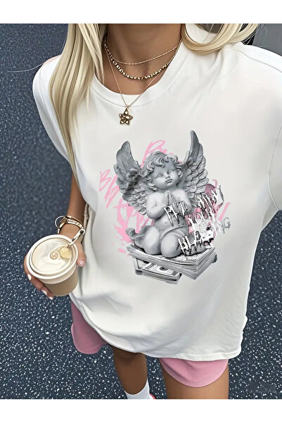 Jose Clothing تي شيرت مطبوع بأكمام قصيرة ومقاس كبير ممتاز