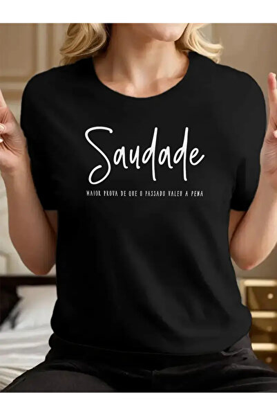 Aether تي شيرت مطبوع بأكمام قصيرة ومقاس كبير ممتاز