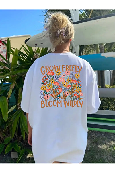 Aether تي شيرت مطبوع بأكمام قصيرة ومقاس كبير ممتاز