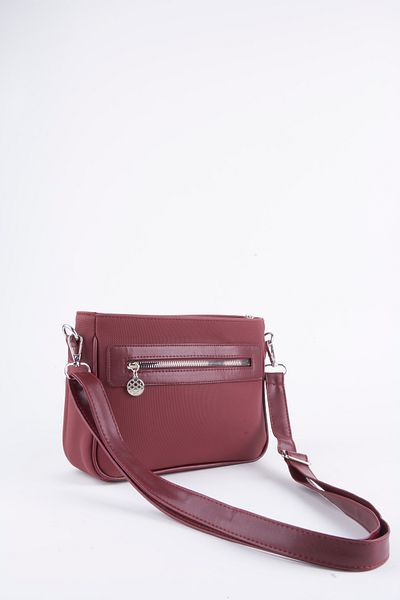 Vivaq Women's Lily Claret Red 3 Compartment Lined Lacost Leather Zipper Closure Handbag and Shoulder Bag