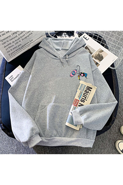 Tarzsokak Γκρι Φούτερ με κουκούλα Rock Band Knuckle Puck, Φούτερ με κουκούλα ...