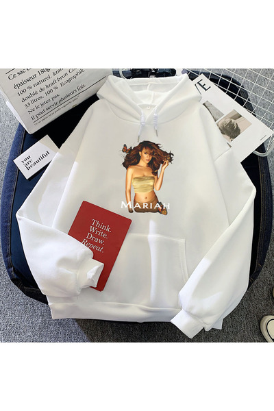 Tarzsokak Бели тоалети от Марая Кери Дамско облекло Суичъри Удобни Modaka