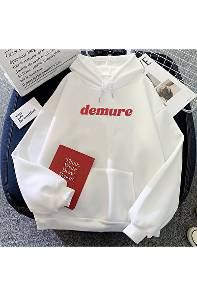 Tarzsokak Бяла дреха Скромна буква Червена графика Качулки меки Молетом