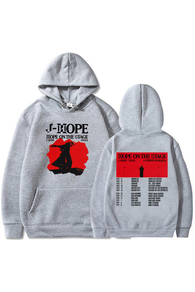 Tarzsokak Dansatorul coreean gri J-Hope New On Stage Hope Tour Unisex Casual Hi