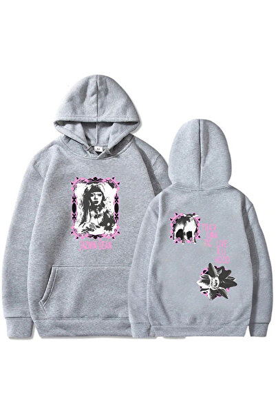 Tarzsokak Hanorace gri cu imprimeu traumatic cu iasomie și fasole Harajuku