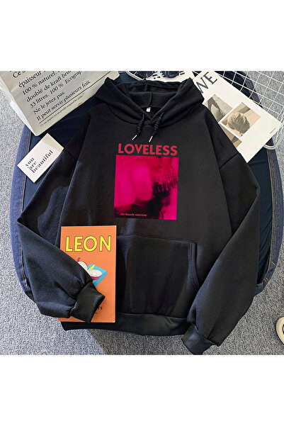 Tarzsokak سترة Black Loveless kiHoody لفرقة Rock My Bloody Valentine هوديس مو...