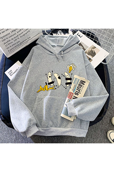 Tarzsokak Grey Nude bananele sunt la modă, alb, desen animat, unisex, drăguț