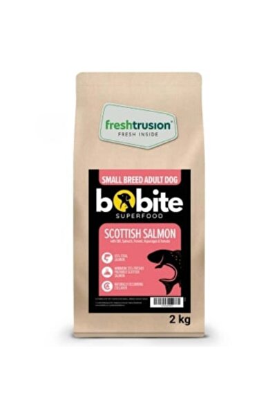 Bobite Hrana uscata caini adulti, rase mici, SuperFood Somon scotian fara cer...