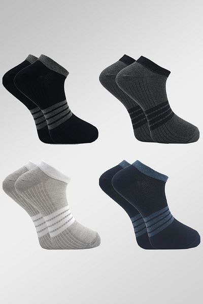 KARDEŞLER ÇORAP Men's Cotton Booties 4 Pack