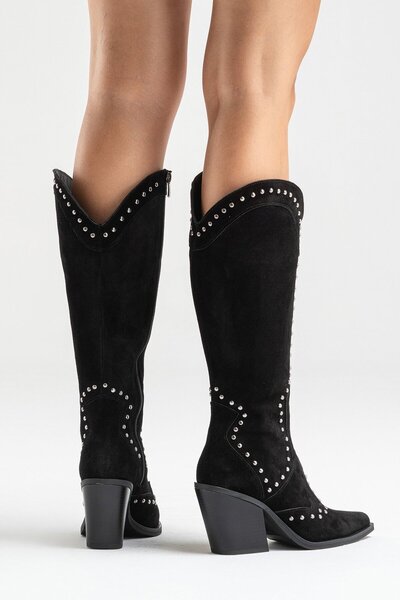 Zeynep Sıradağlı Wanesia Kadın Bot Siyah Süet