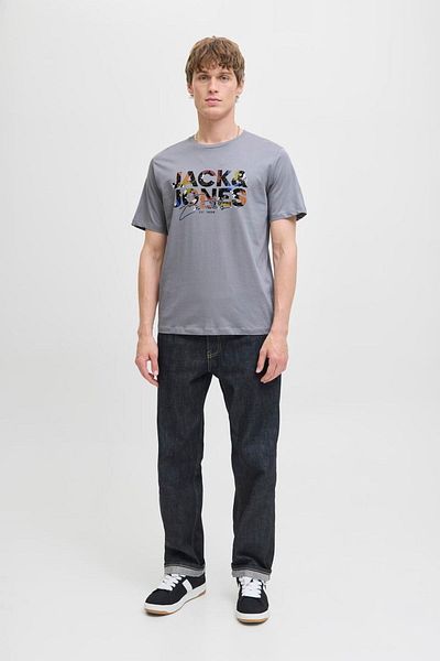 Jack & Jones تي شيرت رجالي دائري محبوك
