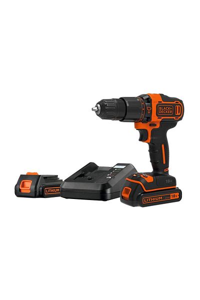 Black&Decker Mașină de găurit cu impact fără fir Black+Decker BDCHD18K1B2
