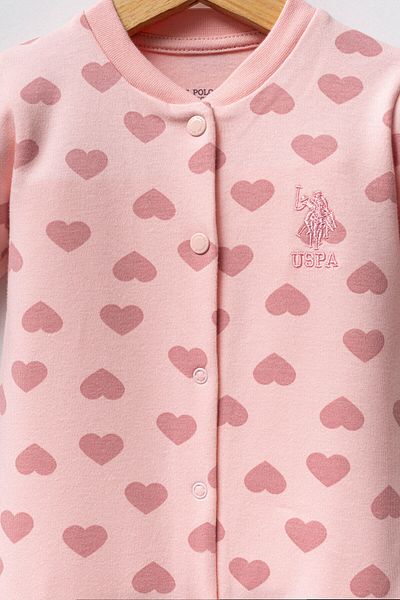 U.S. Polo Assn. U.S. Polo Assn Baby Girl Pink Jumpsuit