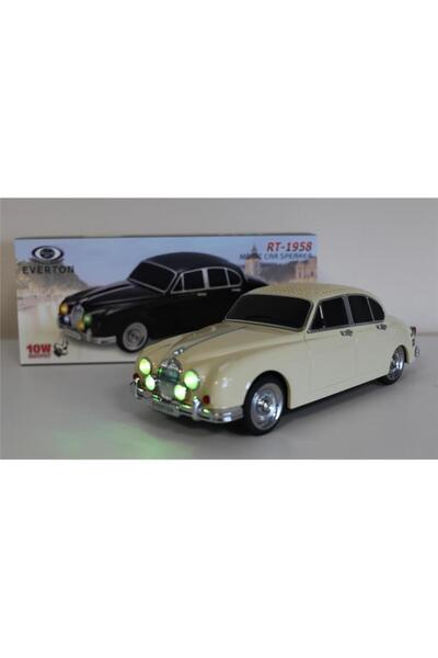 Everton RT-1958 Bej Arabalı Bluetooth Fm-Usb-Tf-Aux Şarjlı Nostaljik Radyo