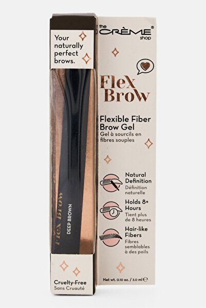 The Crème Shop جل حواجب من الألياف المرنة باللون البني الداكن 3.0 مل
