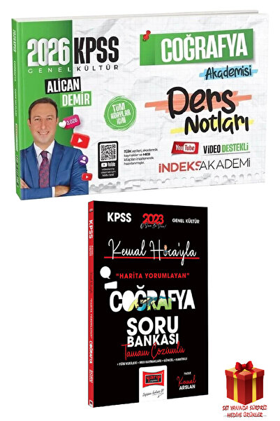 İndeks Akademi 2026 İndeks Akademi KPSS Alican Demir Coğrafya Ders Notları+Ya...