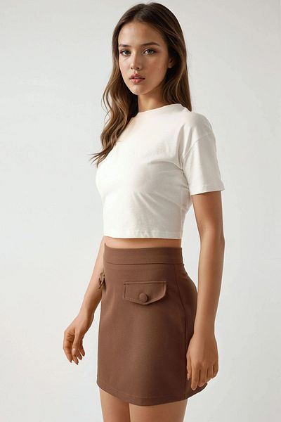 Hiccup Pika Collection Pocket Detailed Mini Skirt