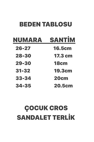 Hızlı Al KIZ ÇOCUK CROS SANDALET TERLİK.BAHÇA PLAJ HAVUZ GÜNLÜK KIZ ÇOCUK CROS TERLİK