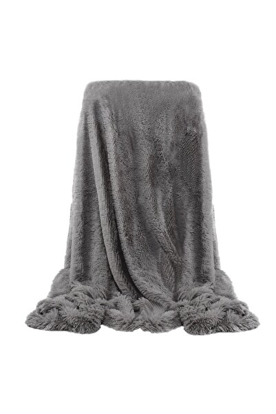 SERSIMO Fluffy and warm blanket for 2 people, 160x200cm, gray