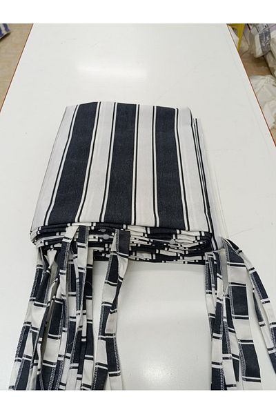 DEVRİM OLİVYA TEKSTİL Luxury 1St Class Corniced Gray White Balcony Curtain with Width X Height Dimensions